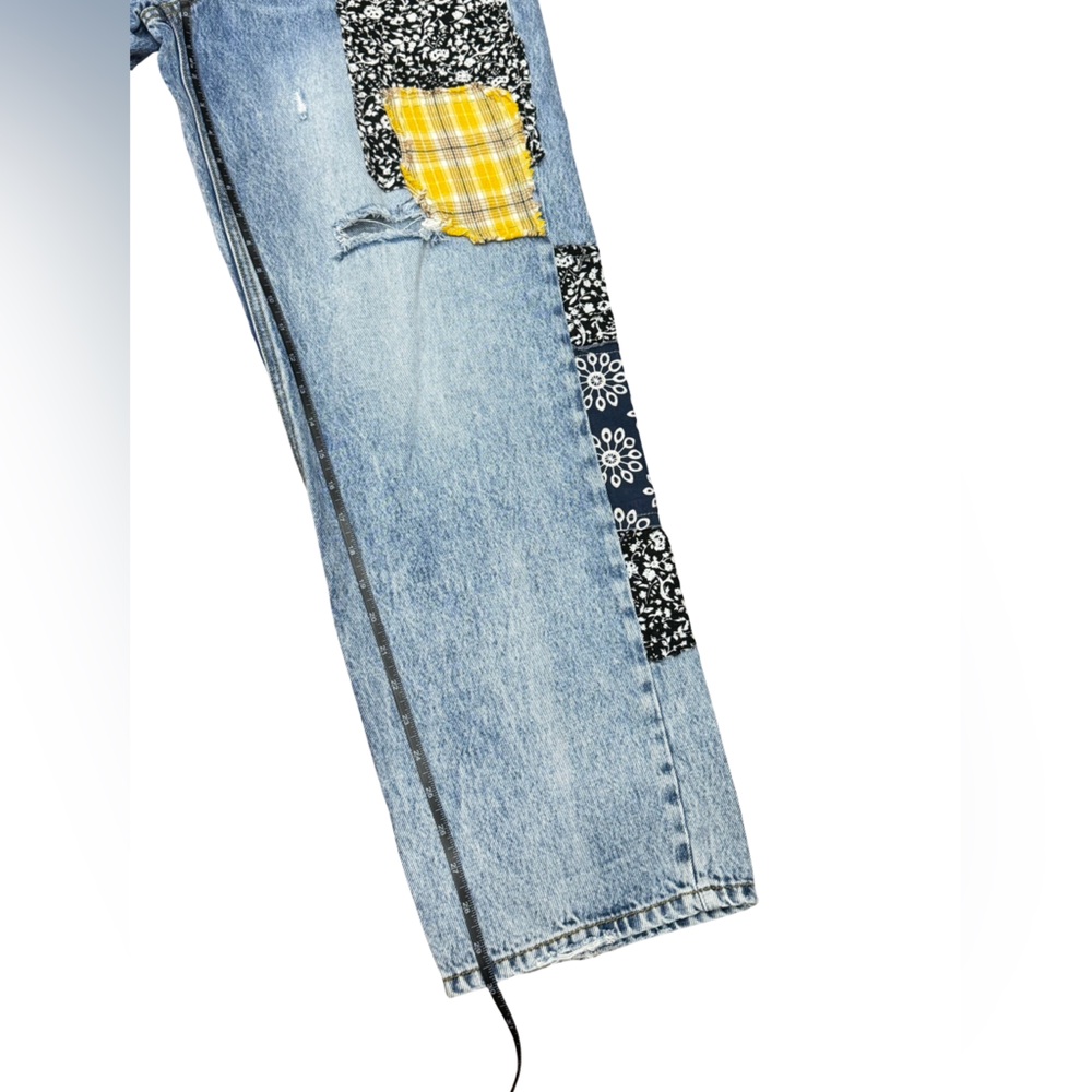 ✨ BDG x Urban Renewal Remade Patchwork High-Rise Baggy Jeans Size 29 - Picture 4 of 14
